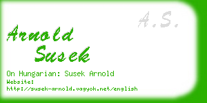 arnold susek business card